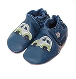 北欧デンマーク発 MELTON(メルトン) 高級牛革 ハンドメイド 自動車 ブーティー ブルー 18か月 - 24か月 18-24