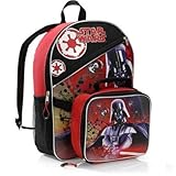 Disney Star Wars 16'' Darth Vader Kids Backpack & Detachable Lunch Bag Set [並行輸入品]