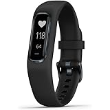 Garmin Vivosmart 4, Fitness Activity Tracker, Black with Midnight Hardware 0.75 inches