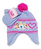 Toddler Girls Disney Princess Pom Pom Knit Hat & Mittens