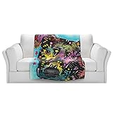 ブランケットウルトラソフトFuzzy 4サイズ！DIANOCHEデザインからby Dean Russoラブラドールレトリバー犬06ホームDecor Unique Designer芸術的スタイリッシュな
