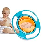 Bowl- Spill Resistant by Pixco Kids Gyroscopic Non Spill Feeding 360 Rotating Bowl Avoid Food Spilli