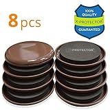 家具スライダーforカーペットx-protector – Best 8パック4 3 /4インチHeavy移動パッド – スライダfor家具。Move Your家具簡単with再利用可能な家具スライダー