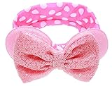 Nice Days（ナイス　ディズ） 　ベビーヘアバンド　可愛い蝶結び　兎耳ヘアクリップ ヘアアクセサリー　 (ピンク)