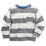 (カーターズ) Carter's 男の子 新生児 ベビーウエア ストライプポケットプルオーバー グレー 6M(身長61-67cm) [並行輸入品]
