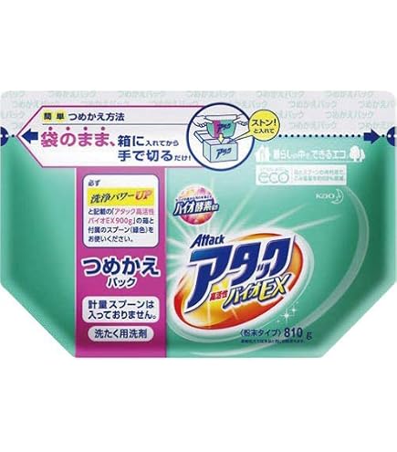 Amazon | 花王 アタック高活性バイオパワー 本体 900g + 詰替 810g (×3 Amazon | 花王 アタック高活性バイオパワー 本体 900g + 詰替 810g (×3