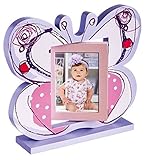Sweet Butterflies Pink and Purple Wooden Swivel Frame by My Evergreen [並行輸入品]