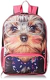 Accessories 22 Girl's Fashion Backpack Photo Real Yorkie, Multi, One Size [並行輸入品]