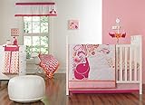 Happy Chic Baby Jonathan Adler Party Elephant 4 Piece Crib Bedding Set, Pink/Orange/White by Happy C