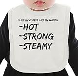 I like my coffee like my women ネクタイを有する有機ビブ Medium