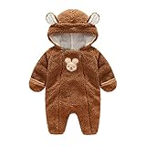 Zhhlinyuan ロンパース カバーオール Newborn ベビー Boy Girl Infant Double zipper Long Sleeve Hooded Romper Jumpsuit