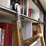 DIYHDステンレススチールスライドライブラリラダーハードウェア( noラダー) 10ft ladder kit ss-ladder10ft