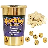 Continuum Games Farkle Go 4 ゴールドダイスゲーム 楽しいファミリー&パーティーダイスゲーム 運を押し上げる 金貨を獲得 ダイスセットとスコアシート付き 2人以上のプレイヤー用 対象年齢8歳以上 簡単に学びやすく素早くプレイ