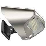 ソーラーライト iSPECLE 人感センサー付き 36LED 4400mAh大容量 太陽光充電 角度調整可 ワイヤレス IP65 防水防犯用 夜間自動点灯 広角照明 屋外 簡単取付 玄関 壁掛け 軒先