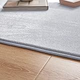 Bedsure ラグ カーペット 洗える ラグマット  防音 厚手 130x185cm（1.5畳）オールシーズン じゅうたん グレー おしゃ