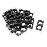 Tenlacum 20Pcs 18650リチウム電池ダブルホルダーブラケット DIY セルパックブラック
