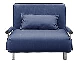 大川家具 関家具 ソファベッド 97cm幅 素材:ファブリック ネイビー 253773