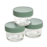 Sage Spoonfuls Glass Mini Storage Jars 4 Ounce (Pack of 3) [並行輸入品]