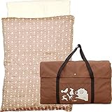 エムール 洗える お昼寝布団5点セット マトリョーシカガーゼ 日本製 (ココアブラウン（ひつじ柄バッグ）)