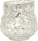 ルナ バザール ヌーボー デザイン ミルク ガラス 花瓶（3インチ）(シルバー)【並行輸入品】+NONOKUROオリジナルミニミニクロス