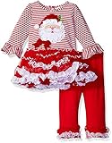 Rare Editions Baby Girls' Legging Set with Tutu Red/White 18M [並行輸入品]