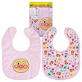 【２枚組】2018年 夏物 アンパンマン スタイ よだれかけ ANPANMAN ピンク◇15.5×21cm