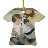 Zazzle Children Playing on theビーチby Mary Cassattメタルオーナメント T-Shirt 6c5bc303-d5bc-d4af-282e-833763a123