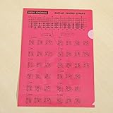 ギターコード表 A4クリアファイル【ピンク】10枚入り [ギターコード・ホルダー]