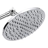DreamSpa特大8インチ降雨シャワーヘッド12インチ高さと角度調節可能な拡張子アーム(プレミアムクローム仕上げ)