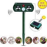 Yabland 害獣対策 超音波 猫対策 動物撃退器 猫よけ 害獣撃退 ソーラー充電式 猫撃退 赤外線センサー LED強力フラッシュライト 最新版 鳥、犬、猫、熊、猪、ネコ、コウモリ、カラス、ネズミ、