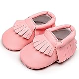 YideaHome子供 ベビー 歩行練習靴 赤ちゃんシューズ 新生児靴 ルームシューズ 可愛い 柔らかい 出産お祝い 誕生日プレゼント PUシューズ タッセル 女の子 コンフォート お祝いプレゼント　
