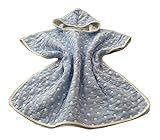 キッズドットブルー用ソフトコットンベビーフード付きバスタオルマントバスローブ