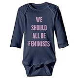 We ShouldすべてBe Feministベビー女の子とBoys '長袖ボディスーツロンパース カラー: ブルー