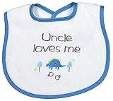 Raindrops Uncle Loves Me Embroidered Bib, Royal Blue by Raindrops [並行輸入品]