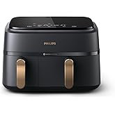 Philips Air Fryer 3000 Series Dual Basket, Rapid Air Plus, 9L, 8-in-1 | 9L Capacity Airfryer - Sync Cooking Function, Up to 9