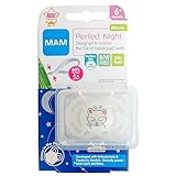 Mamパーフェクト 6+ Mナイトタイムベビーおしゃぶり(狐)、 (MAM UK LTD) - MAM Night Time Soother 6m+ (Moon & Star) [並行輸入品]