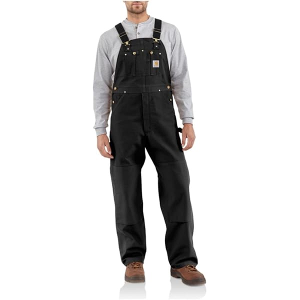 Amazon | Carhartt メンズ オーバーオール R01 ダック 胸当て 裏地なし