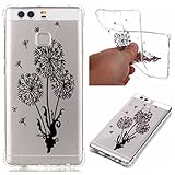 Huawei P9 ケース Zeebox Huawei P9高品質 TPU カバー 衝撃吸収 Huawei P9 用 超薄型 柔軟 落下防止 保護カバー 生涯補償付き (タンポポ #9)
