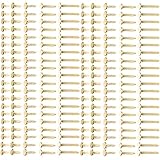 ミニBrads – 500-pieces – 5異なるサイズ – スクラップブックBrads – ペーパーファスナー – スチールBrad Fasteners、ゴールド色