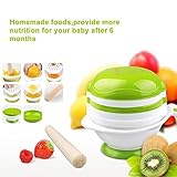 Baby Food Mill Grinding Bowl Grinder Processor Multifunction Mash Prep Serving DIY Homemade 8 in 1 S