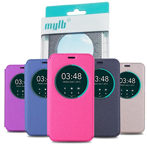 ASUS ZenFone 3 ZE520KL ケース、【MYLB】ASUS ZenFone 3 ZE520KL カバー 超耐磨 超薄型スリムケース 高品質 手帳型レザーケース (ブルー)