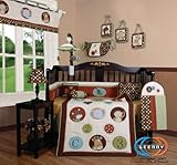 GEENNY Boutique Crib Bedding Set, Animal Scholar, 13 Piece by GEENNY Baby (English Manual)