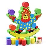 子供木製Cartoon Acrobatics Bearバランスブロックゲーム玩具Enlightenment幼稚園Preschoolギフトおもちゃ