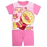 アンパンマン パジャマ ベビー 赤ちゃん 女の子 天竺 綿100% 腹巻付 半袖 寝巻き ピンク 80cm