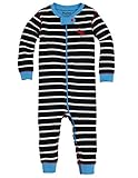 Hatley ハットレイ ベビー男の子 ジップアップロンパース、ボーダー 60~70cm、3-6M(58-69cm) マルチカラー 100%綿 DR5STRI043