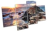 Giant Causeway Northern Irelandマルチキャンバス壁アートボックスフレーム印刷画像 240cm wide x 135cm high
