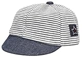 GEMVIE 子供 ベースボールキャップ 綿 帽子 キッズ ハット 男の子 女の子 男女兼用 ヒップポップ ストライプ 野球帽子 かわいい 日よけ グレー