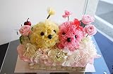 プリザーブドでできた仲良し犬くん　『ぷりもこちゃんLOVE』 / プリザーブドフラワー【お誕生日　結婚のお祝いに】