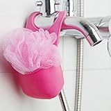 smartcocoキッチンスポンジシンクホルダーHanging PVCキッチンガジェットストレージオーガナイザーバスケットDrainバッグBath Soapスポンジタオルホルダー レッド STF-BY