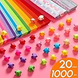 スター折り紙 - 20色DIYスター紙ダブル折りたたみ折り紙らき☆すたパッケージ紙はバレンタインデー・フェスティバルのギフトをストリップ両面